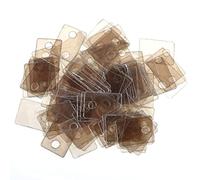 Lot de 100 feuilles isolantes en mica TO-220 de forme rectangulaire naturelle transparente avec trou, carreaux de mica moyen, 18 mm x 13 mm x 0,12 mm - Format LUORNG