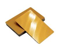Lot de 100 feuilles métalliques en alliage d'aluminium anodisé couleur - Plaques plates et fines de 8,6 x 5,3 cm, 0,5 mm/0,2 mm de largeur, for travaux manuels et gravure(Light Gold,0.5mm)