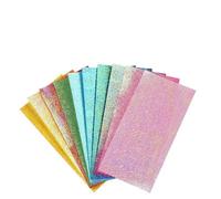 Lot de 100 feuilles papier nacré coloré pailleté for origami, fait main, for bricolage, scrapbooking, pliage, carré Pour Les Projets De Bricolage(7x14cm)