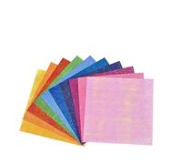 Lot de 100 feuilles papier origami nacré, pailleté, simple face, fait main, motif grue, pliable, for enfants, DIY, scrapbooking Pour Les Projets De Bricolage(15x15cm-50pcs)