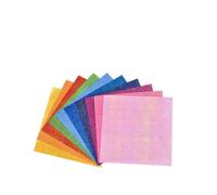 Lot de 100 feuilles papier origami pailleté double face, couleur unie, pliable, perle brillante, fait à la main, for bricolage, scrapbooking, décoration Pour Les Projets De Bricolage(10x10cm)