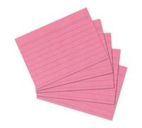 Lot de 100 fiches bristol Herlitz 1150507 au format A5, blanc a5 Rosa | Pour l'école, l'étude et le bureau