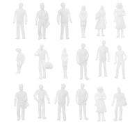 Lot de 100 figurines blanches non peintes à l'échelle 1:300, modèles de personnages miniatures exquis, accessoires décoratifs pour la fabrication de mini maisons de poupée