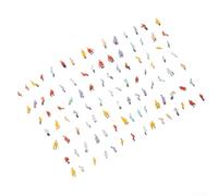 Lot de 100 figurines de passagers assis pour modélisme ferroviaire et scènes de wagons - Lot mixte à l'échelle 1:87 - Décoration de cour en plastique (100 pièces)