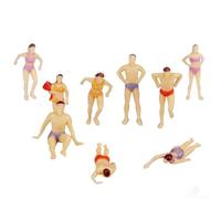 Lot de 100 figurines de plage portant des maillots de bain pour maison de poupée, diorama, bâtiment, piscine, décoration de fête et utilisation artisanale (C)