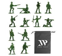 Lot de 100 Figurines De Soldat, 1 Sac De Rangement Noir, Soldats De L'armée Verte Traditionnelle, Figurines d'action Militaires, Figurines Militaires, Figurines d'action De Guerre
