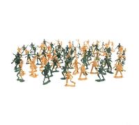 Lot de 100 figurines de soldats avec personnages pour enfants - Jeu de guerre - Table à sable et bac à sable