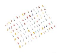 Lot de 100 figurines de voyageur assis en plastique à l'échelle 1:87 pour modélisme, train, accessoires de décoration intérieure de bus et wagon (100 pièces)
