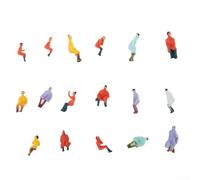 Lot de 100 figurines de voyageur assis en plastique à l'échelle 1:87 pour modélisme, train, accessoires de décoration intérieure de bus et wagon (200 pièces)