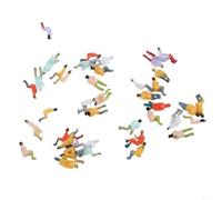 Lot de 100 figurines peintes à l'échelle 1:100 - Personnes assises réalistes - Disposition HO pour quais de gare et scènes miniatures