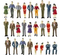 Lot de 100 figurines peintes architecturales à l'échelle 1:50 O Gauge O Gauge personnes assises et debout pour scènes miniatures