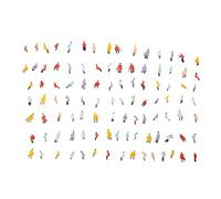 Lot de 100 Figurines peintes pour Voyageurs Assis Échelle 1:87 Ho Train Miniature pour Construire Un Paysage ferroviaire