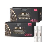Lot de 100 filtres à charbon actif pour pipe à tabac - Filtre en bois de qualité supérieure pour le refroidissement de la fumée (6 mm)