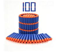 Lot de 100 fléchettes de rechange en mousse pour Nerf Elite 2.0, compatibles avec Nerf Hasbro Fortnite - Bleu