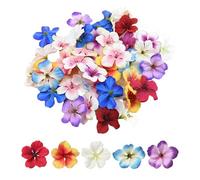 Lot de 100 fleurs artificielles hawaïennes, décoration de table, fête d'été, décoration de fleurs artificielles