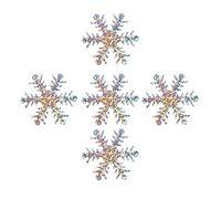 Lot de 100 flocons de neige - 4 cm - Étoile dorée - Flocons de neige métalliques - Paillettes pour décorations de Noël, mariage, Noël