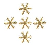 Lot de 100 flocons de neige - 4 cm - Étoile dorée - Flocons de neige métalliques - Paillettes pour décorations de Noël, mariage, Noël