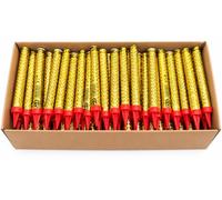 Lot de 100 Fontaines Lumineuses durée 1 minute pour gâteau et bouteille de champagne - Bougies Fontaine Anniversaire 12 cm avec 5 Clips - Mariage, Baptême, Fête - Catégorie F1