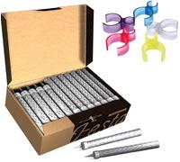 Lot de 100 Fontaines Lumineuses Silver durée 1 minute pour gâteau et bouteille de champagne - Bougie Fontaine Anniversaire 12 cm - Fontaines Scintillantes avec 5 Clips - Mariage, Baptême, Fête