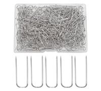 Lot de 100 fourchettes à coudre en forme de U à double blocage en U, agrafes de présentation de bijoux, aiguilles de tricot et de crochet, parfaites pour manteaux, chaussettes, couettes, 1,7 x 0,06 cm