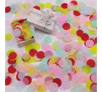 Lot de 100 g de confettis multicolores en papier de 2,5 cm - Grands confettis ronds en papier - Décoration pour ballons, boîte cadeau, mariage, Saint-Valentin, anniversaire, arc-en-ciel