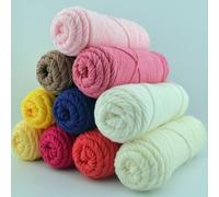 Lot de 100 g de pelotes de fil à touffeter, fil de coton au lait coloré, fil acrylique à tricoter 8 plis pour pistolet à touffeter et aiguille à poinçonner, fil à crochet de 3 mm pour tapis/pull