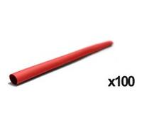 Lot de 100 gaines thermo rétractable 1m - Ø2,4/1,2 Rouge G