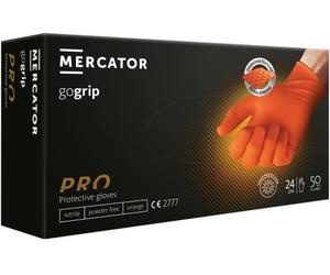 Lot de 100 gants de protection en nitrile - Résistants - Gants de travail - Gants de jardin - Taille S à XXL - Gants jetables GoGrip - Sans latex - Taille XXL - 100 pièces - Orange