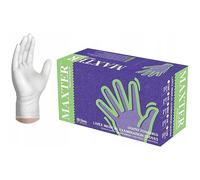 Lot de 100 gants en latex poudrés blancs renforcés résistants et jetables pour la cuisine et l'atelier Taille XL