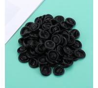 Lot de 100 gants réutilisables en latex pour réparation électronique, assemblage de semi-conducteurs, nail art et tatouage, protège-doigts antidérapants (noir)
