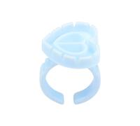 Lot de 100 gobelets avec anneaux en forme de cœur pour extensions de cils pour studios de beauté