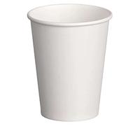 Lot de 100 gobelets en carton blanc avec revêtement en carton de 200 ml - Résistants à la chaleur - Peuvent être utilisés aussi bien comme gobelets pour boissons chaudes que pour boissons froides. Plage de température recommandée : de -20 °C à + 90 °C. Idéal pour les boissons sans alcool.