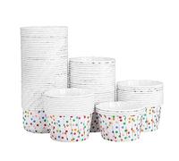Lot de 100 gobelets jetables en papier à pois pour cupcake, glace, dessert, yaourt, cupcake jetable 061022