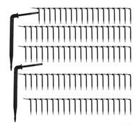 Lot de 100 goutteurs de tuyau pour systèmes d'irrigation goutte à goutte avec contrôle du débit pour plantes, fleurs et jardins 3 mm 5 mm