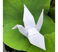 Lot de 100 grues origami blanches pré-fabriquées de 10 cm pour fête de mariage, centre de table, décorations de table, grue, oiseaux, guirlande d'anniversaire, fête prénatale, fournitures de fête