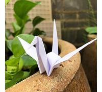 Lot de 100 grues origami blanches préfabriquées de 15 cm pour fête de mariage, centres de table, décorations de bricolage, guirlandes d'oiseaux, anniversaire, fête prénatale