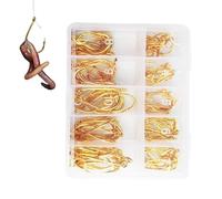 Lot de 100 hameçons barbelés, hameçons Ise Ni pour poisson-chat, équipement de pêche | Hameçons en eau salée, crochets porte-appâts efficaces pour bar, brochet, saumon, musqué, carpe, hareng.