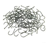 Lot de 100 hameçons ronds en acier à haute teneur en carbone - Hameçons de pêche triples - Taille 4 à 12 - Hameçons solides en forme de poisson-chat avec boîte de rangement portable pour pêcheurs (11