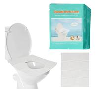 Lot de 100 housses de siège de toilette jetables en papier jetables pour adultes et enfants, excellent accessoire biodégradable pour toilettes publiques, avion, camping