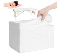 Lot de 100 housses jetables pour table de massage, 180 x 80 cm, draps non tissés respirants pour spa, salons de beauté et hôtels