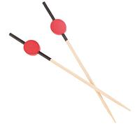 [Lot de 100] hygo Star Tapas brochettes de bambou Cercle rond noir/rouge