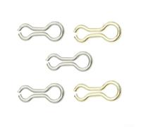 Lot de 100 œillets de pêche résistants pour la pêche au bar, efficaces pour toutes les pêches en eau douce et en eau salée (argenté, M)