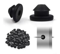 Lot de 100 œillets en caoutchouc pour poteaux métalliques pour câbles de 1/8, 5/32, 3/16 avec bride de diamètre 2132, joint résistant aux intempéries pour protéger contre l'humidité et la rouille