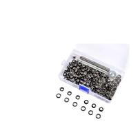 Lot de 100 œillets en laiton noir 6/8/10 mm avec outils de perforation pour loisirs créatifs, chaussures, sacs, vêtements, projets de scrapbooking