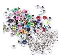 Lot de 100 Œillets en Métal, 5 mm, avec Rondelles Assorties, pour Chaussures, Vêtements, Sacs, Multicolore, Accessoires de Loisirs Créatifs
