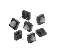 Lot de 100 interrupteurs tactiles 8 x 5 broches, 5H, en gel silice, bouton silencieux mm, deux, silicone conducteur, 2 Controls Switches