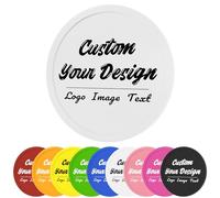 Lot de 100 jetons de poker personnalisés, logo/image/texte sur jeton, impression double face en couleur, idéal pour une soirée de casino, un jeton de boisson au bar et un enterrement de vie de jeune