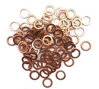 Lot de 100 joints d'étanchéité en cuivre M8 - Diamètre interne : 8 mm - Diamètre extérieur : 12 mm - Épaisseur : 1 mm