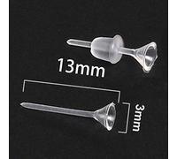 Lot de 100 kits de boucles d'oreilles transparentes avec épingles et fermoirs invisibles