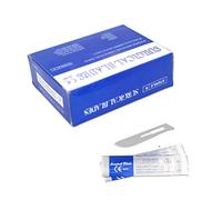 Lot de 100 lames chirurgicales médicales stériles #10, rasoir à lame unique pour sourcils, dentaire, dermaplaning, dissection, podologie, toilettage professionnel, élimination de l'acné, laboratoire